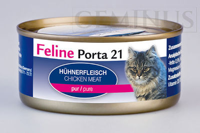 Mokra karma Feline Porta 21 dla dorosłych kotów – Mięso kurczaka w zalewie