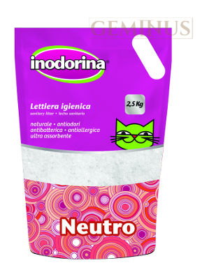 Inodorina Lettiera Igienica – Żwirek dla kotów, o zapachu neutralnym – Opakowanie 2,5 kg