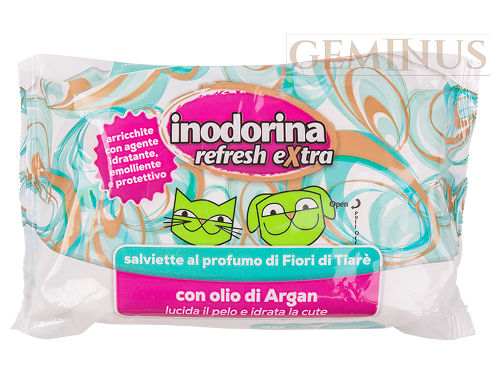 Chusteczki pielęgnacyjne Inodorina Refresh Extra o zapachu gardenii