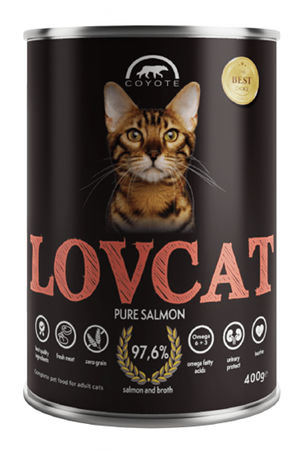 Mokra karma Coyote LovCat Pure Salmon dla kotów – Karma z łososia